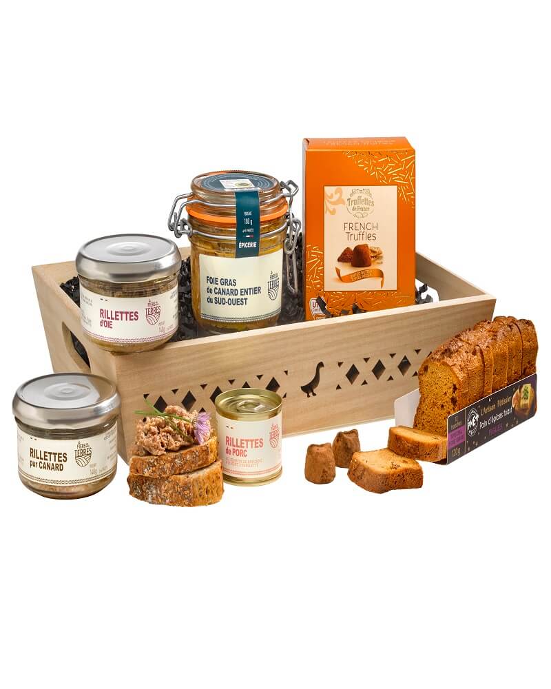 Tournée des Gourmands - coffret cadeau foie gras, rillettes et terrines