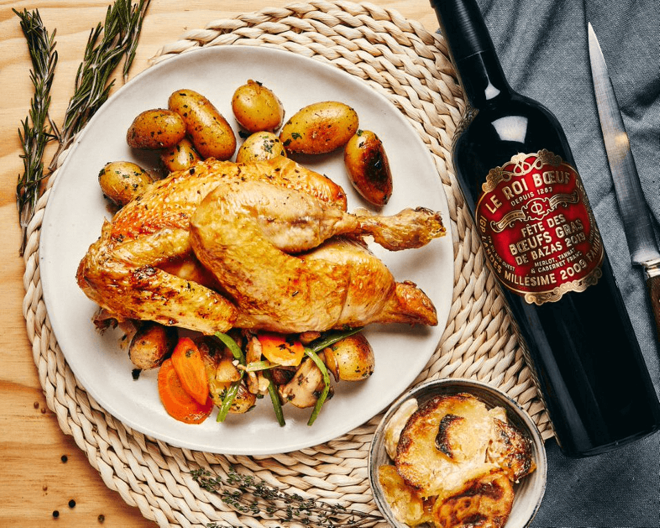 Poulet rôti fermier