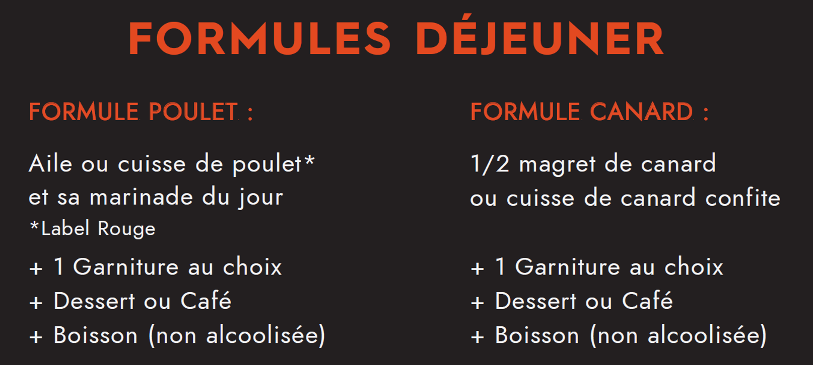 formule déjeuner 